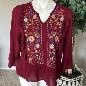 grand‎ & greene embroidered blouse